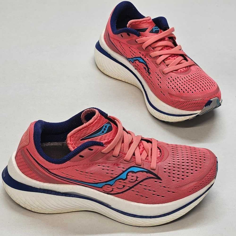 Saucony Women's Running Shoes Pink‎ Blue PWRRUN Size 7 Used